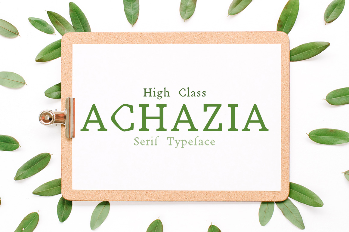 Achazia: A Serif Font for Elegant Web Design