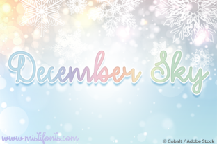 December Sky: A Festive Monoline Script Font for Makers